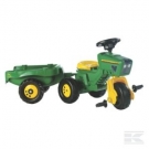 John Deere trojkolka so zvukovým volantom a prívesom